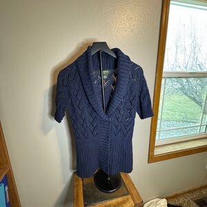 Vintage Women’s Eddie Bauer Navy Blue Cardigan Sweater